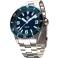 Męski srebrny zegarek NTH Watches ze stalowym paskiem 2K1 Subs Swiftsure No Date - Blue Automatic 43,7MM