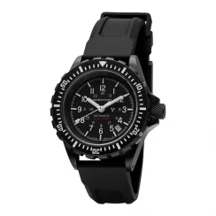Černé pánské hodinky Marathon Watches s gumovým páskem Anthracite Large Diver's 41MM Automatic