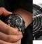 Men's silver Vulcain watch with leather strap Nautical Heritage Black Beige Patina Steel Triple Caseback - Black Plain 42MM Automatic