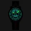 Zwart herenhorloge van Bomberg Watches met een rubberen band SUGAR SKULL ORANGE 45MM