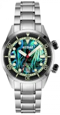 Men's silver Audaz watch with steel strap Seafarer ADZ-3030-04 - Automatic 42MM