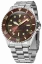 Miesten hopeinen NTH Watches -kello teräshihnalla Barracuda No Date - Brown Automatic 40MM