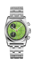 Relógio Cimier pulseira de prata com pulseira de aço para homem 711 HERITAGE CHRONOGRAPH POP LIME GREEN Steel 39,5MM Automatic