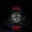 Men's black Tsar Bomba Watch with a rubber band TB8208CF - Passion Red Automatic 43,5MM