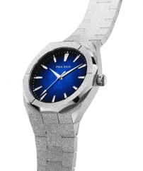 Men's silver Paul Rich watch with steel strap Frosted Star Dust Moonlit Wave - Silver 45MM