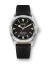 Męski srebrny zegarek Nivada Grenchen ze skórzanym paskiem Super Antarctic 32024A17 38MM Automatic