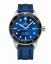 Ασημένιο ρολόι Swiss Military Hanowa για άντρες με λαστιχάκι Dive SM34088.08 41,5MM