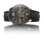 Reloj Bomberg Watches negro con banda de goma GOLDEN 45MM