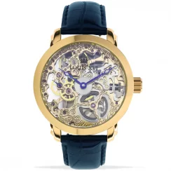 Zlaté pánske hodinky Louis XVI s koženým opaskom Versailles 650 - Gold 43MM Automatic