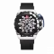 Černé pánské hodinky Mazzucato Watches s gumovým páskem RIM Sub Black / Blue - 42MM Automatic