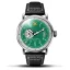 Strieborné pánske hodinky Ferro & Company s koženým pásikom AGL 2 Automatic 24H Green 42MM Automatic