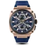 Men's black Ralph Christian watch with a rubber band The Titan Chrono Admiral Blue 45,5MM
