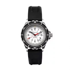 Stříbrné pánské hodinky Marathon Watches s gumovým páskem Arctic Edition Large Diver's 41MM Automatic