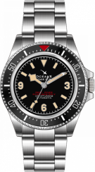 Ocean X hopea miesten kello teräsrannekkeella SHARKMASTER-V 1000 VSMS531 - Silver Automatic 42MM