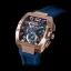 Złoty męski zegarek Ralph Christian z gumką The Intrepid Sport - Rose Gold 42,5MM
