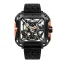 Montre CIGA Design pour homme en noir avec bracelet en caoutchouc Series X Gorilla Black / Orange 44MM Automatic