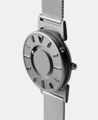 Stříbrné pánské hodinky Eone s ocelovým páskem Bradley Mesh - Silver 40MM