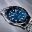Miesten hopeinen Henryarcher Watches -kello teräshihnalla Nordsø - Horizon Blue Moon Grey 40MM Automatic