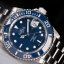 Strieborné pánske hodinky Davosa s oceľovým pásikom Ternos Ceramic - Silver/Blue 40MM Automatic