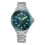 Męski srebrny zegarek Circula Watches z pasem stalowym DiveSport Titan - Petrol / Petrol Aluminium 42MM Automatic
