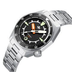 Men's silver Phoibos watch with steel strap Depth Hunter 300M PY060C Automatic 40MM