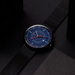 Černé pánské hodinky Gravithin s ocelovým páskem Argo AR05 40MM