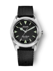 Herrenuhr aus Silber Nivada Grenchen mit Gummiband Super Antarctic 32026A01 38MM Automatic