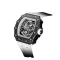 Biele pánske hodinky Tsar Bomba Watch s gumovým pásikom TB8208CF - Elegant White Automatic 43,5MM