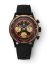 Relógio Nivada Grenchen pulseira de borracha preta para homem Chronoking Mecaquartz Steel Black 87041Q10 38MM