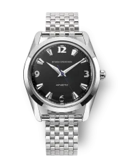Strieborné pánske hodinky Nivada Grenchen s ocelovým opaskom Antarctic 35002M12 35MM