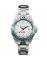 Relógio Momentum Watches prata para homens com pulseira de aço Splash White 38MM