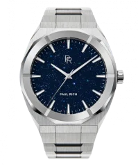 Relógio Paul Rich de prata para homem com pulseira de aço Cosmic - Silver 45MM
