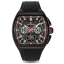Černé pánské hodinky Ralph Christian s gumovým páskem The Vector Sport Copper Eclipse 47MM