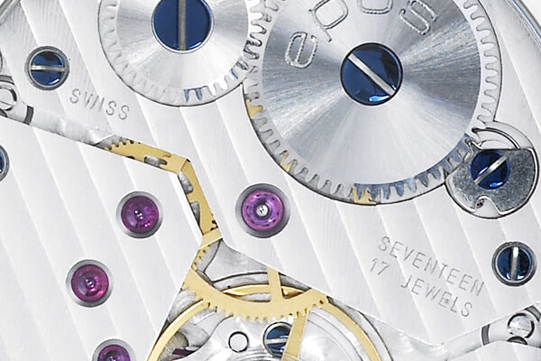 Relógio masculino Epos prata com pulseira de couro Sophistiquee 3383.618.20.65.25 41MM Automatic