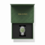 Miesten hopeinen Valuchi Watches -kello teräshihnalla Lunar Calendar - Silver Green Automatic 40MM