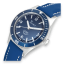 Orologio da uomo Squale in colore argento con cinturino in pelle gommata Super-Squale Arabic Numerals Blue Leather - Silver 38MM Automatic