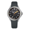 Stříbrné pánské hodinky Circula s gumovým páskem DiveSport Titan - Black / Hardened Titanium 42MM Automatic