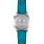 Męski srebrny zegarek Circula Watches z gumowym paskiem SuperSport - Blue 40MM Automatic