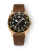 Zlaté pánské hodinky Nivada Grenchen s koženým páskem Pacman Depthmaster Bronze 14123A16 Brown Leather 39MM Automatic