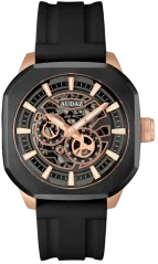 Černé pánské hodinky Audaz Watches s gumovým páskem Maverick ADZ 3060-04 - Automatic 43MM