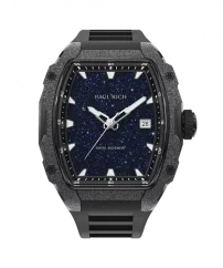 Men's black Paul Rich Watch with a rubber band Frosted Astro Galaxy - Black 42,5MM