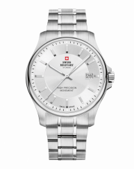 Stříbrné pánské hodinky Swiss Military Hanowa s ocelovým páskem SM30200.02 39MM
