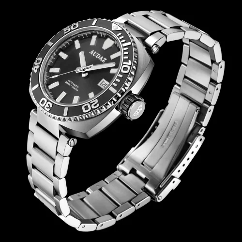 Muški srebrni sat Audaz Watches s čeličnim remenom King Ray ADZ-3040-01 - Automatic 42MM