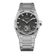 Zilveren herenhorloge van Aisiondesign Watches met stalen riem Tourbillon - Meteorite Dial Gunmetal 41MM