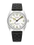 Stříbrné pánské hodinky Nivada Grenchen s koženým páskem Super Antarctic White 3.6.9 Cream 32066A10 38MM