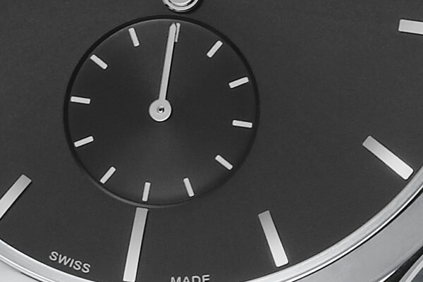 Epos zilveren herenhorloge met leren band Originale 3408.208.20.14.15 39MM Automatic