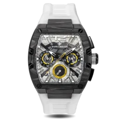 Men's black Ralph Christian watch with a rubber band The Intrepid Sport Carbon Fiber - Polar Sun 42,5MM