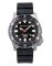 Męski srebrny zegarek Momentum Watches z gumowym paskiem Torpedo Black Hyper Rubber Solar 44MM
