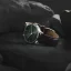 Montre Henryarcher Watches pour homme en couleur argent avec bracelet en cuir Sekvens - Nature Nero 40MM Automatic