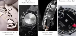 Strieborné pánske hodinky Nivada Grenchen s ocelovým opaskom White Panda 86010WM11 38MM Manual